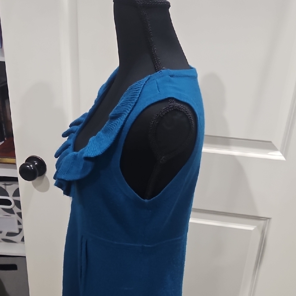 Banana Republic Ruffled Blue Mini Dress - Picture 5 of 8